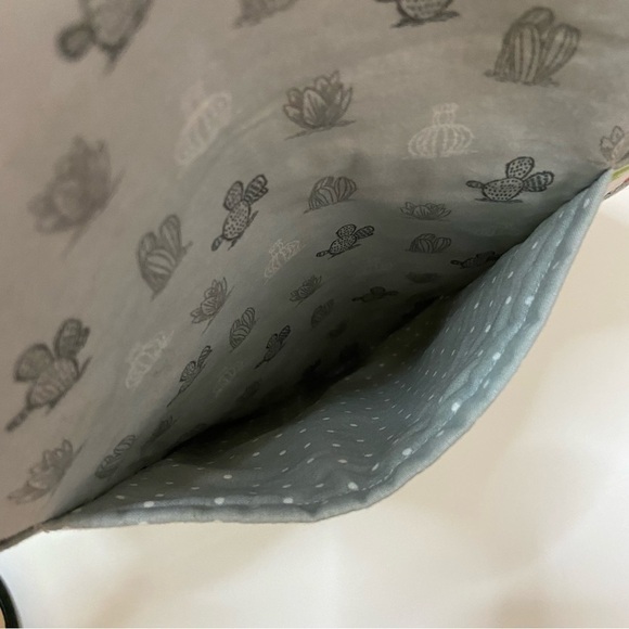 Handmade One Of A Kind Cotton Llama Print Tote Bag - Picture 6 of 15